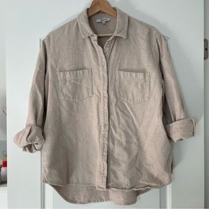 Madewell Light Pink Flannel Button Down Shirt/Shacket